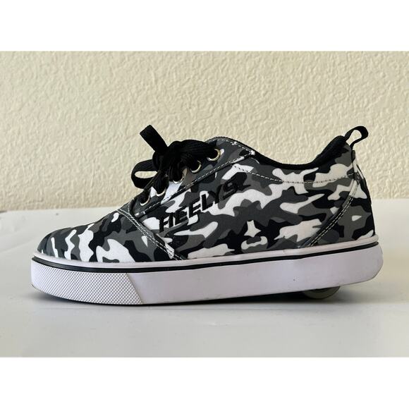 Heelys Camo Print Skate Shoes Youth Boys Girls Youth Size 5 Black White - Picture 11 of 13